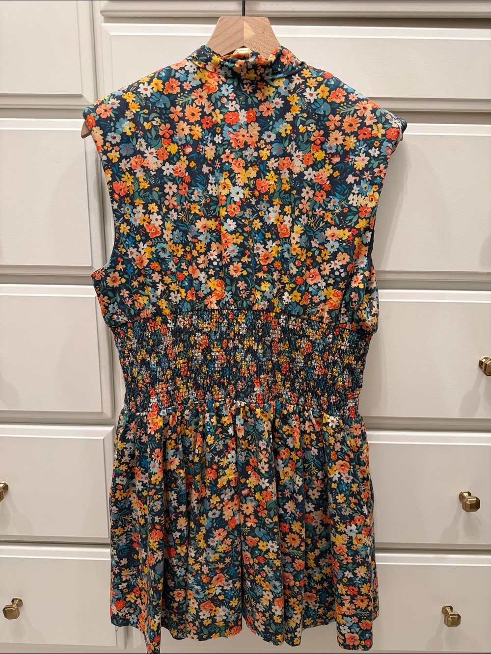 Anthropologie Tommie Cap Sleeve Floral SZ L - Picture 2 of 3